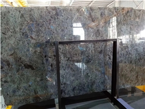 Blue Labradorite Emerald Granite Slab Walling Tile