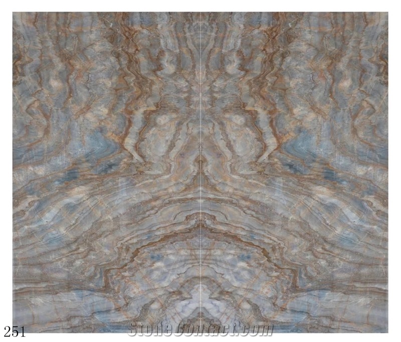 Bluette Venato Azul Venato Marmi Blue Impression