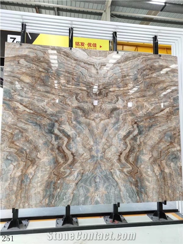 Bluette Venato Azul Venato Marmi Blue Impression