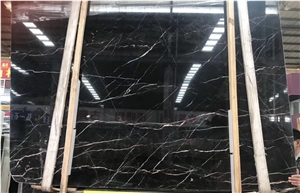 China Black Tulip Marble Golden Portoro Slab Floor