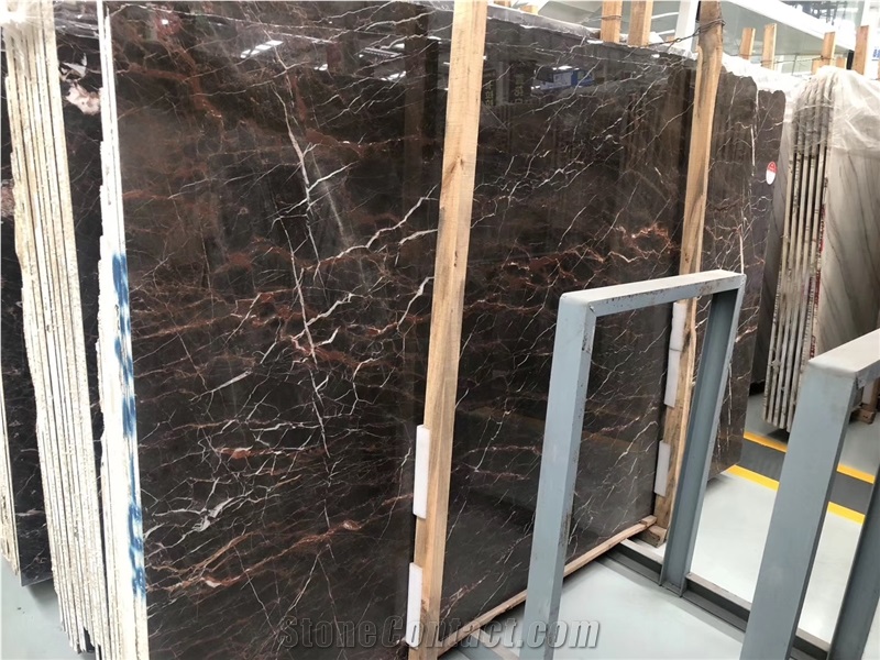 China Brown Gold Marble Imperial Royal Slab Tile