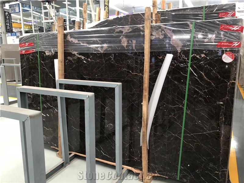 China Brown Gold Marble Imperial Royal Slab Tile