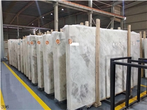 China Cloudy White Cloud Jade Marble Slab Wall