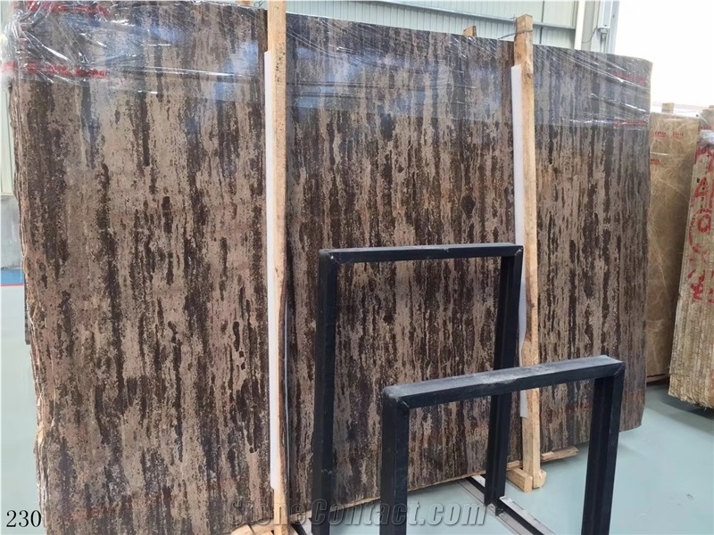 China Gold Coast Marble King Gold Stone Slab Tile