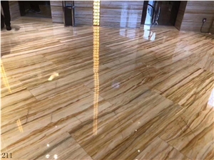 China Van Gogh Gold Marble Slab Wall Cladding Tile