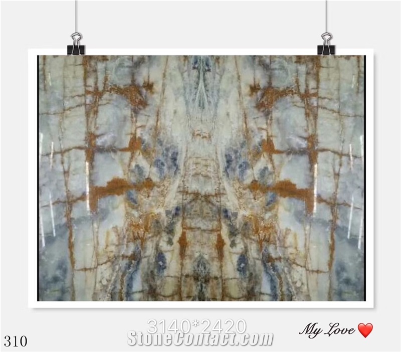 Cielo Del Sahara Blue Onyx Onice Slab in China
