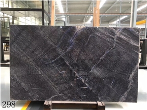 Coral Blue Granite Van Gogh Slab in China Market