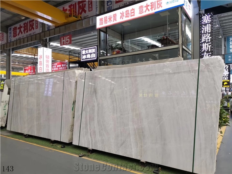 Cristallina Ash Colored Nikisiani White Marble