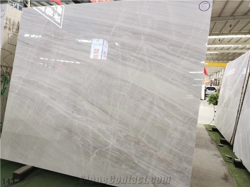 Cristallina Ash Colored Nikisiani White Marble