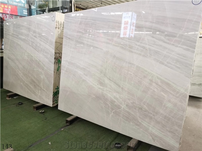 Cristallina Ash Colored Nikisiani White Marble