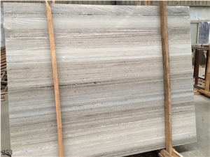 Crystal Wood Grain Marble Striato Bianco Slab Wall