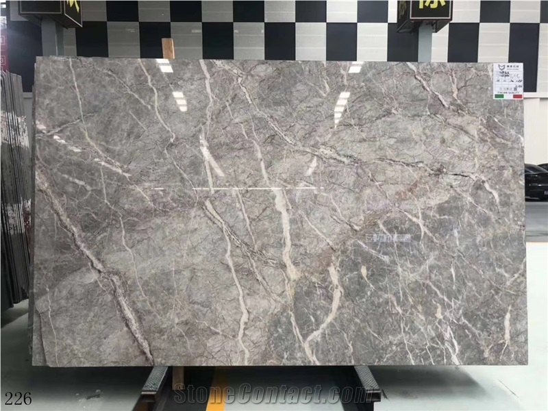 Fior Di Pesco Classico Breccia Grey Marble Polished Big Slab