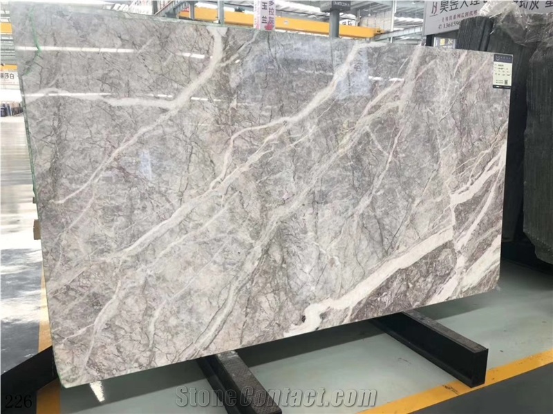 Fior Di Pesco Classico Breccia Grey Marble Polished Big Slab