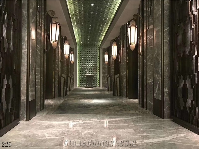 Fior Di Pesco Classico Breccia Grey Marble Polished Big Slab