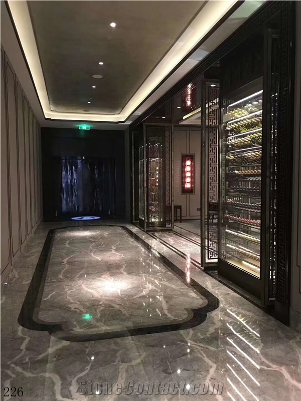 Fior Di Pesco Classico Breccia Grey Marble Polished Big Slab
