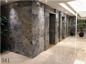 Forest Gray Marble Tiger Skin Gray Ash Slab Floor