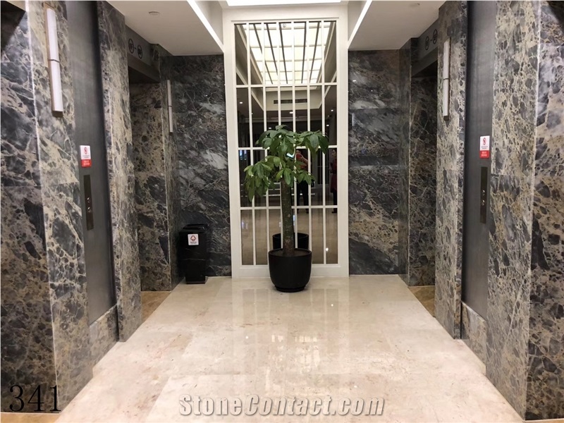 Forest Gray Marble Tiger Skin Gray Ash Slab Floor