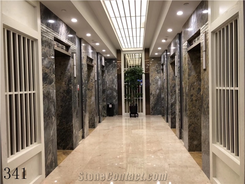 Forest Gray Marble Tiger Skin Gray Ash Slab Floor