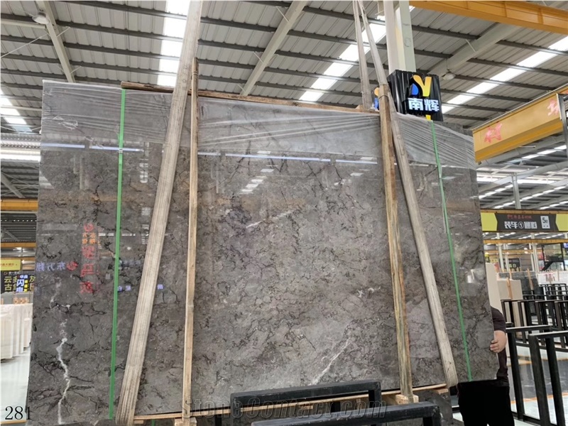 French Vanilla Grey Slab Puti Gray Ash Marble Tile