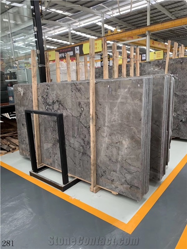 French Vanilla Grey Slab Puti Gray Ash Marble Tile