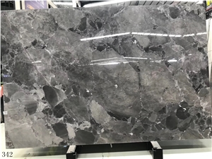 Gemstone Grey Marble Slab in China for Floor Use
