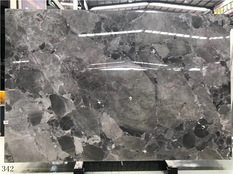 Gemstone Grey Marble Slab in China for Floor Use
