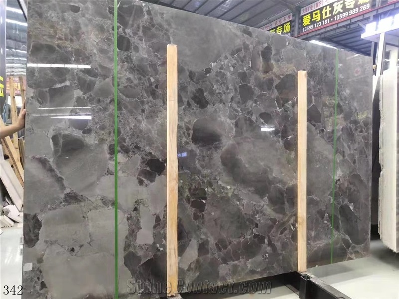 Gemstone Grey Marble Slab in China for Floor Use