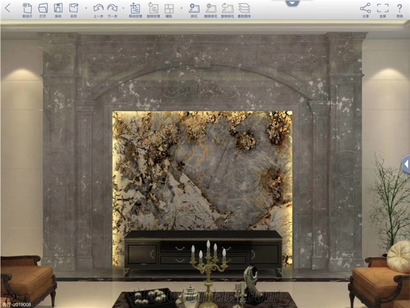 Greece Assinis Silver Grey Marble Slab in China
