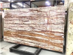 Iran Gold Silk Onyx Stone Slab Tile in China Stone