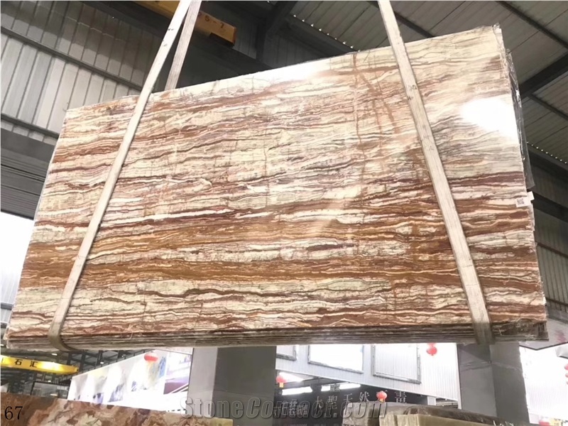 Iran Gold Silk Onyx Stone Slab Tile in China Stone