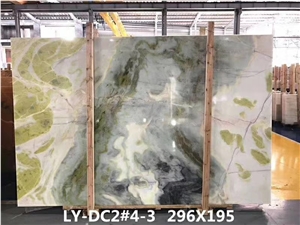 Iran Naghadeh Light Green Onyx Slab Tile