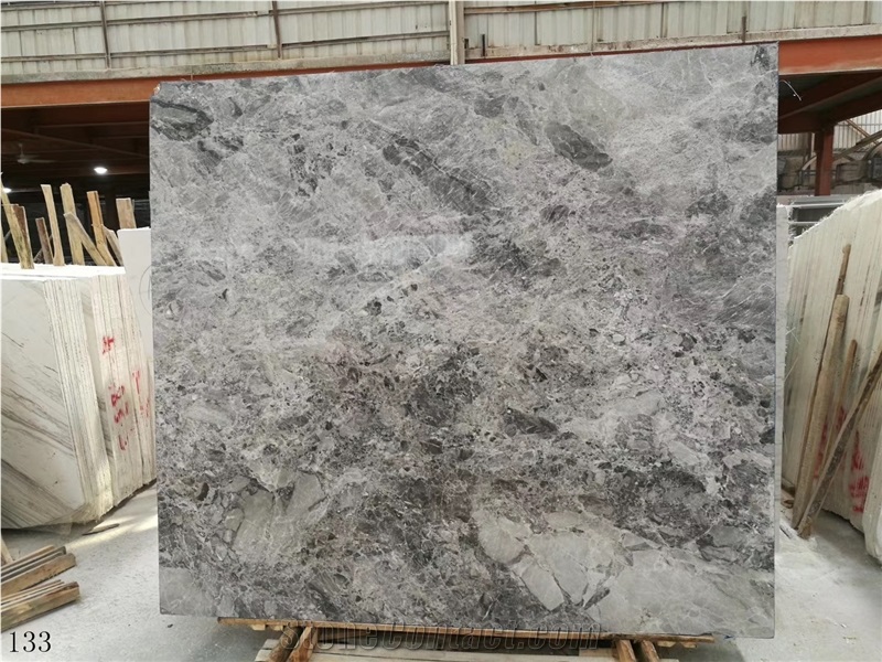 Iran Persian Silk Marble Emperador Castle Grey