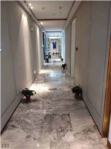 Iran Persian Silk Marble Emperador Castle Grey