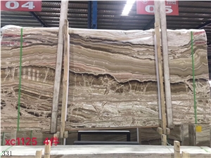 Iran Wooden Grain Onyx Traonyx Jade Slab in China