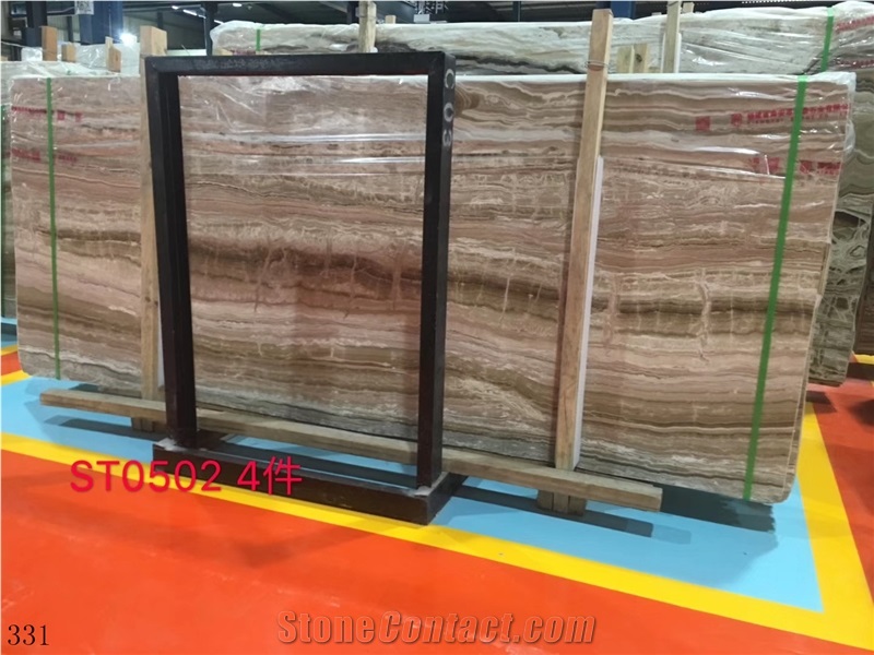 Iran Wooden Grain Onyx Traonyx Jade Slab in China