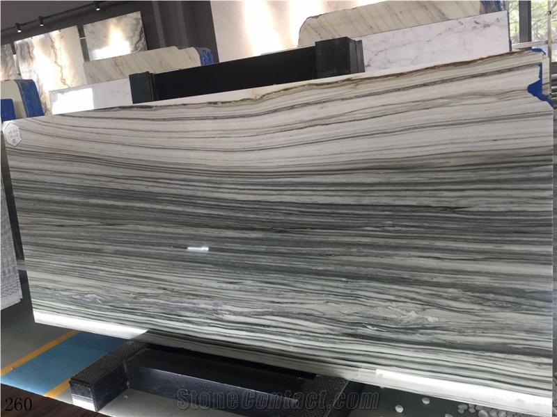 Italy Gris Anasol Macael Marble Grey Wood Slab