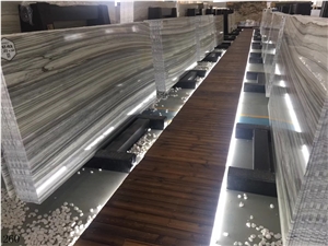 Italy Gris Anasol Macael Marble Grey Wood Slab
