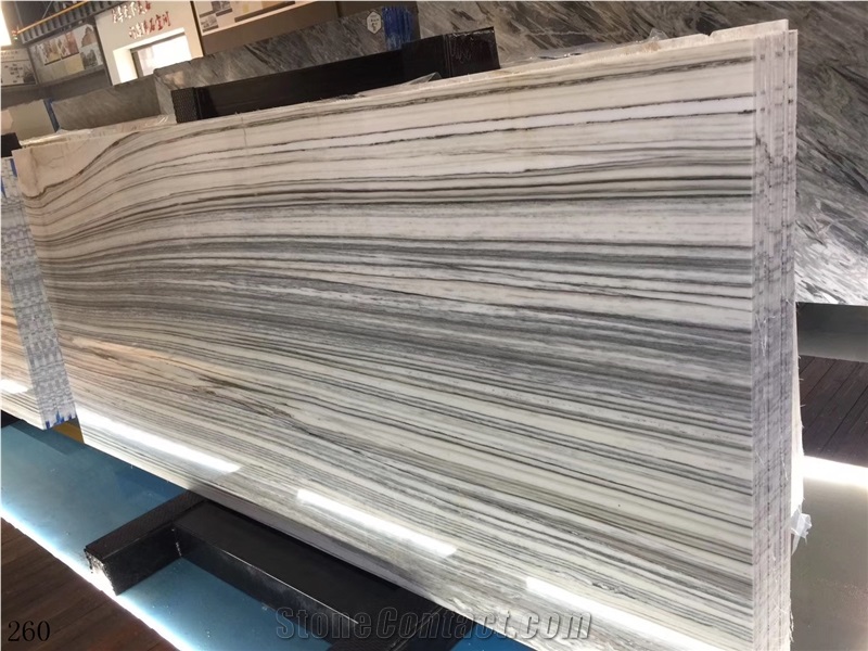 Italy Gris Anasol Macael Marble Grey Wood Slab