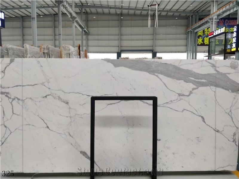 Italy Calacatta Luxury Marble Bianco Fish Belly White Slab