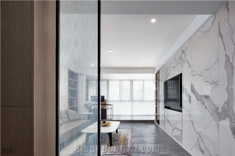 Italy Calacatta Luxury Marble Bianco Fish Belly White Slab