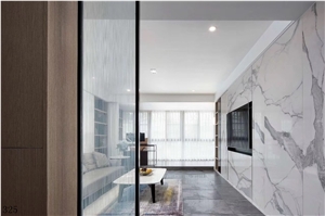 Italy Calacatta Luxury Marble Bianco Fish Belly White Slab