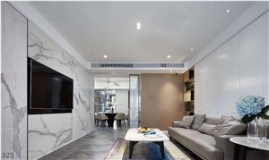 Italy Calacatta Luxury Marble Bianco Fish Belly White Slab