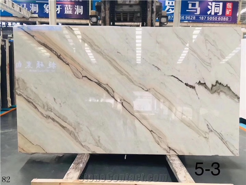 Italy Venato Fantastico Bolin White Marble Slab