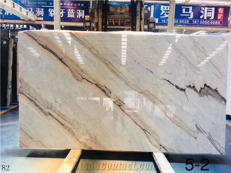 Italy Venato Fantastico Bolin White Marble Slab