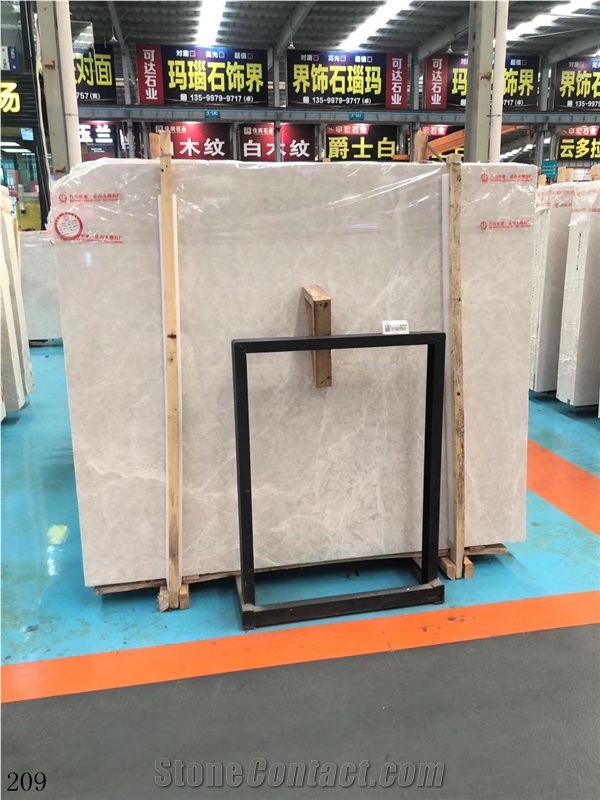 Kemalpasa Yage White Marble Slab Wall Application