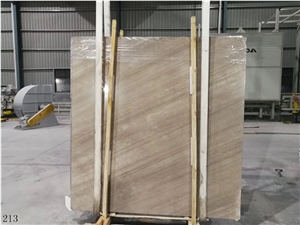 Laurence Wood Marble Wooden Grain Beige Cream Slab