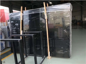 New Mogolian Black Negro Monterrey Marble Slab