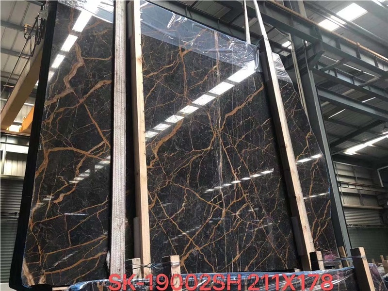 Noir St. Laurent Marble Nero St Port St Slab Tile