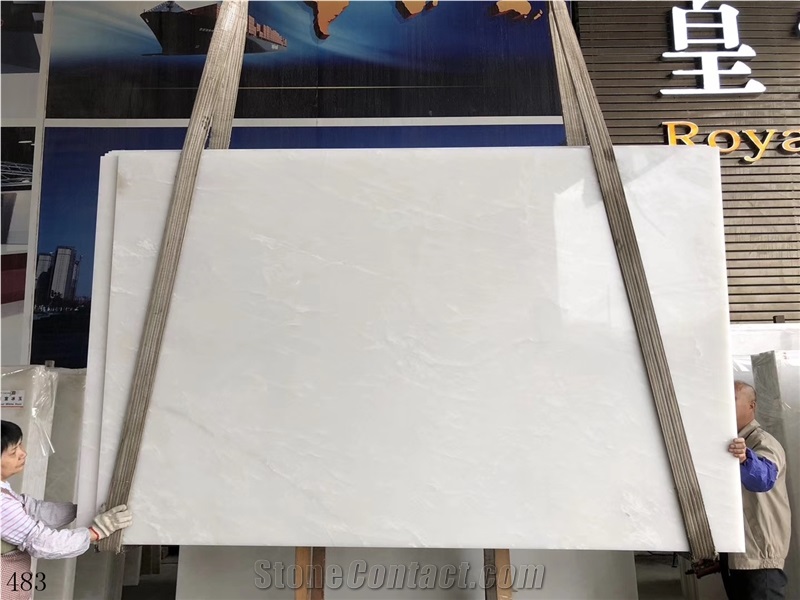 Onyx Branco Royal Ice White Onix Slab in China