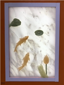 Onyx Branco Royal Ice White Onix Slab in China